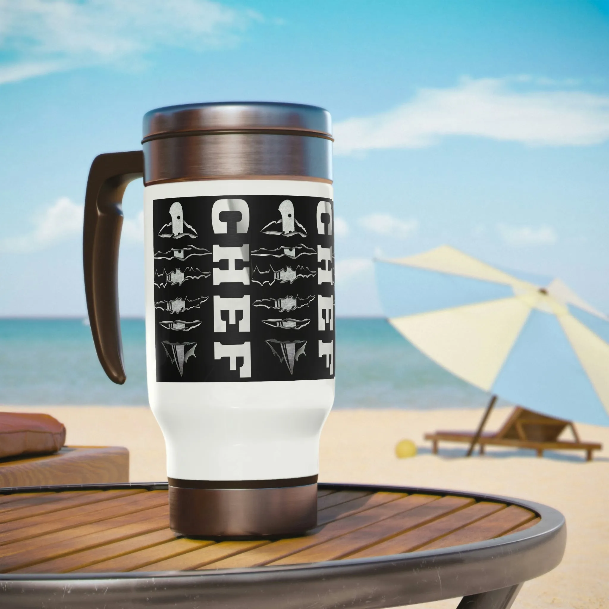 14oz Stainless Steel Travel Mug with Handle