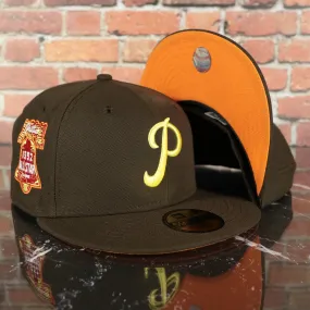 1952 Philadelphia Phillies Cooperstown All Star Game Fitted Cap - Orange UV - Vintage Style