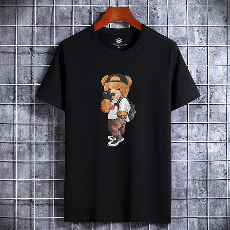 2023 Cute Bear Cotton Tshirt - Summer Harajuku Style