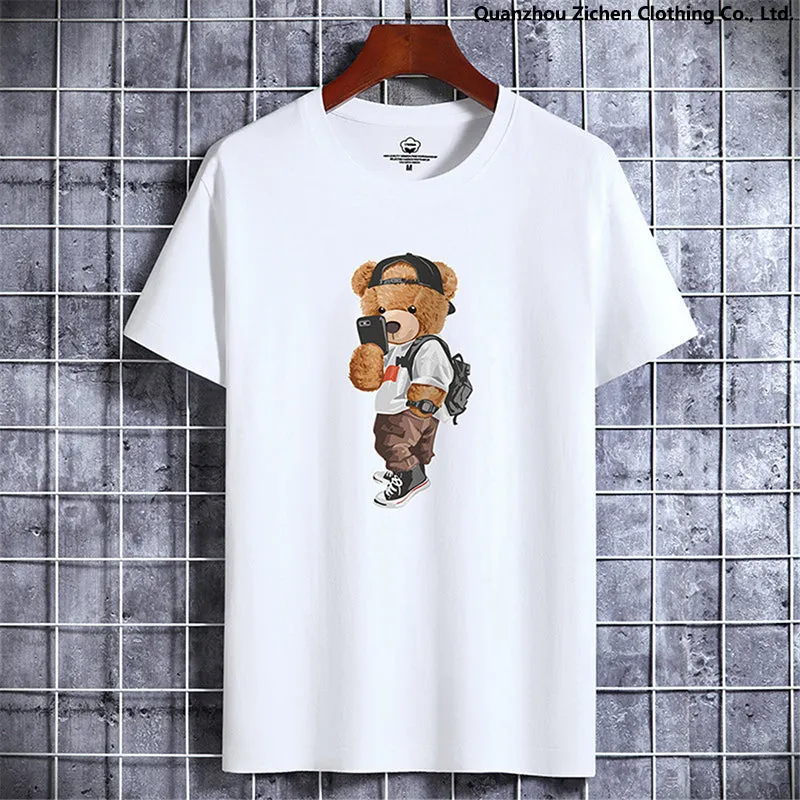 2023 Cute Bear Cotton Tshirt - Summer Harajuku Style