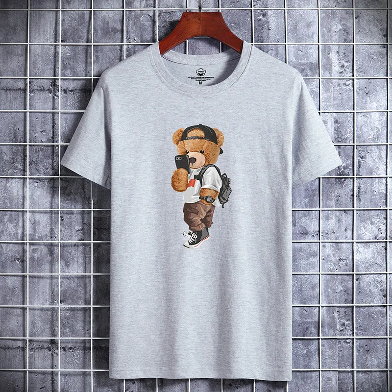 2023 Cute Bear Cotton Tshirt - Summer Harajuku Style