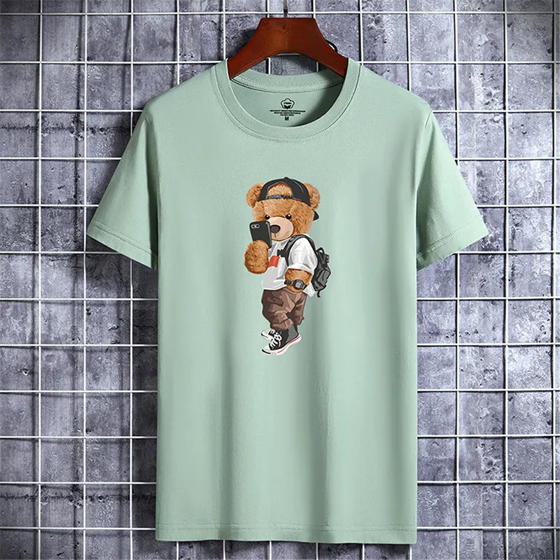 2023 Cute Bear Cotton Tshirt - Summer Harajuku Style