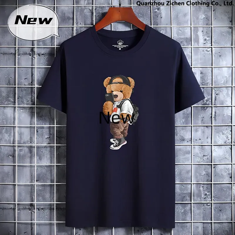 2023 Cute Bear Cotton Tshirt - Summer Harajuku Style