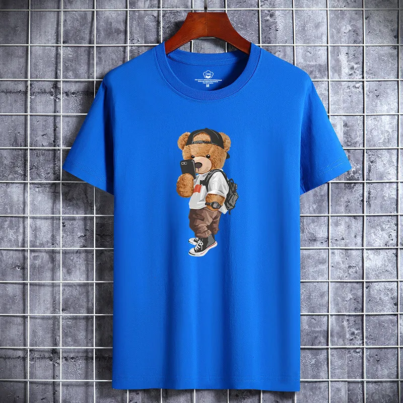 2023 Cute Bear Cotton Tshirt - Summer Harajuku Style