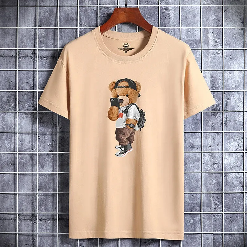 2023 Cute Bear Cotton Tshirt - Summer Harajuku Style