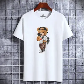 2023 Cute Bear Cotton Tshirt - Summer Harajuku Style