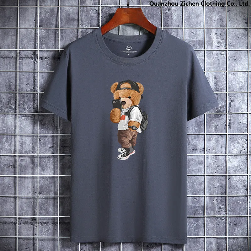 2023 Cute Bear Cotton Tshirt - Summer Harajuku Style