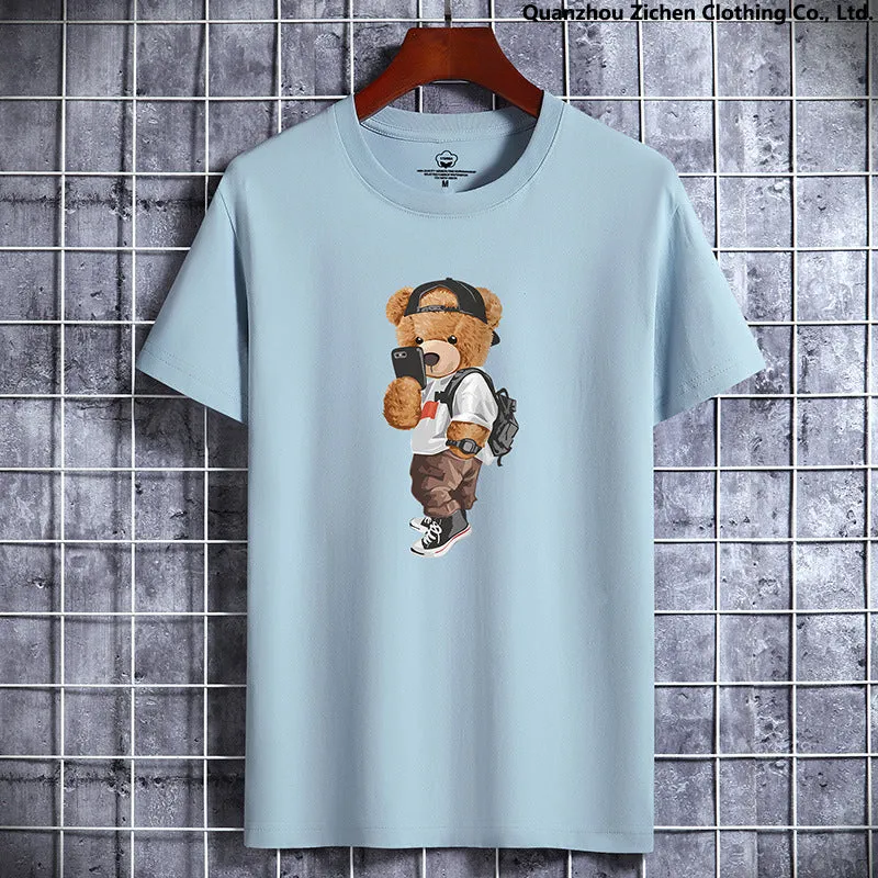 2023 Cute Bear Cotton Tshirt - Summer Harajuku Style