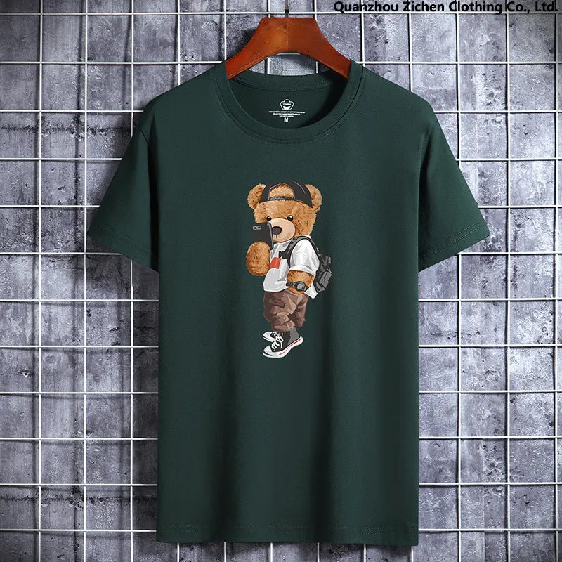 2023 Cute Bear Cotton Tshirt - Summer Harajuku Style