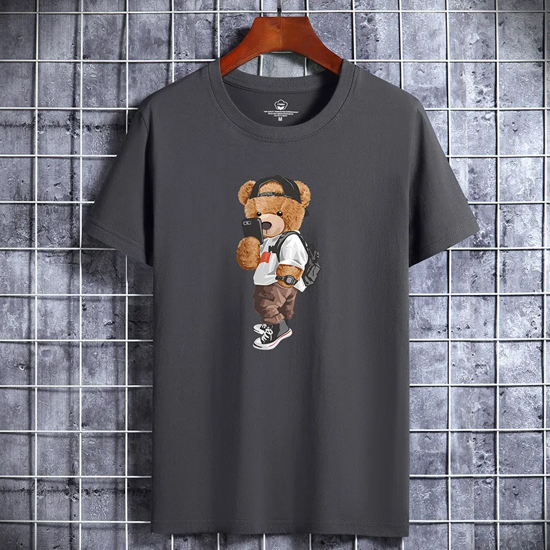 2023 Cute Bear Cotton Tshirt - Summer Harajuku Style