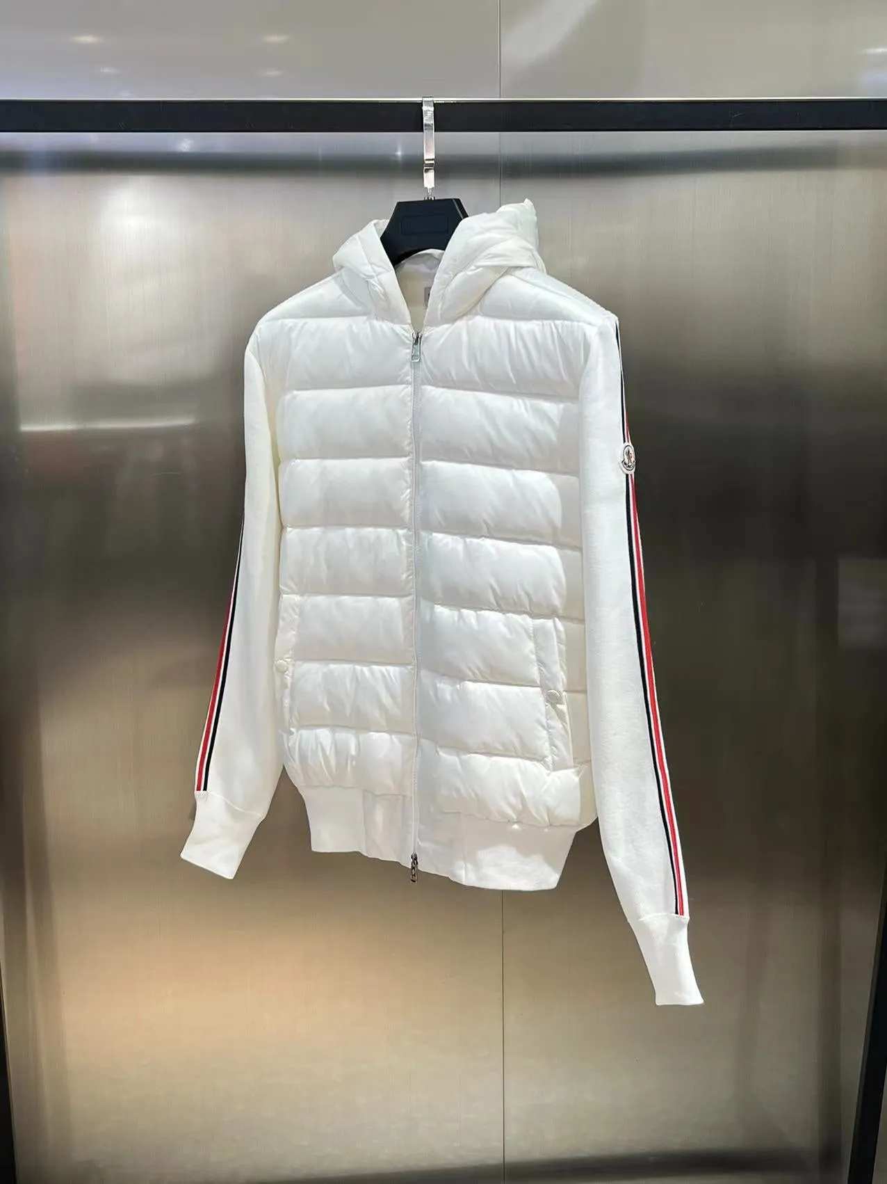 2024 White Hooded Sweater Jacket