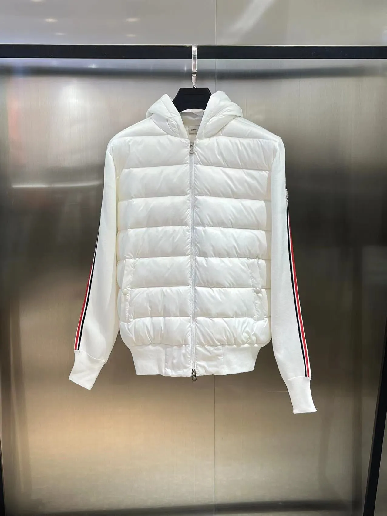 2024 White Hooded Sweater Jacket