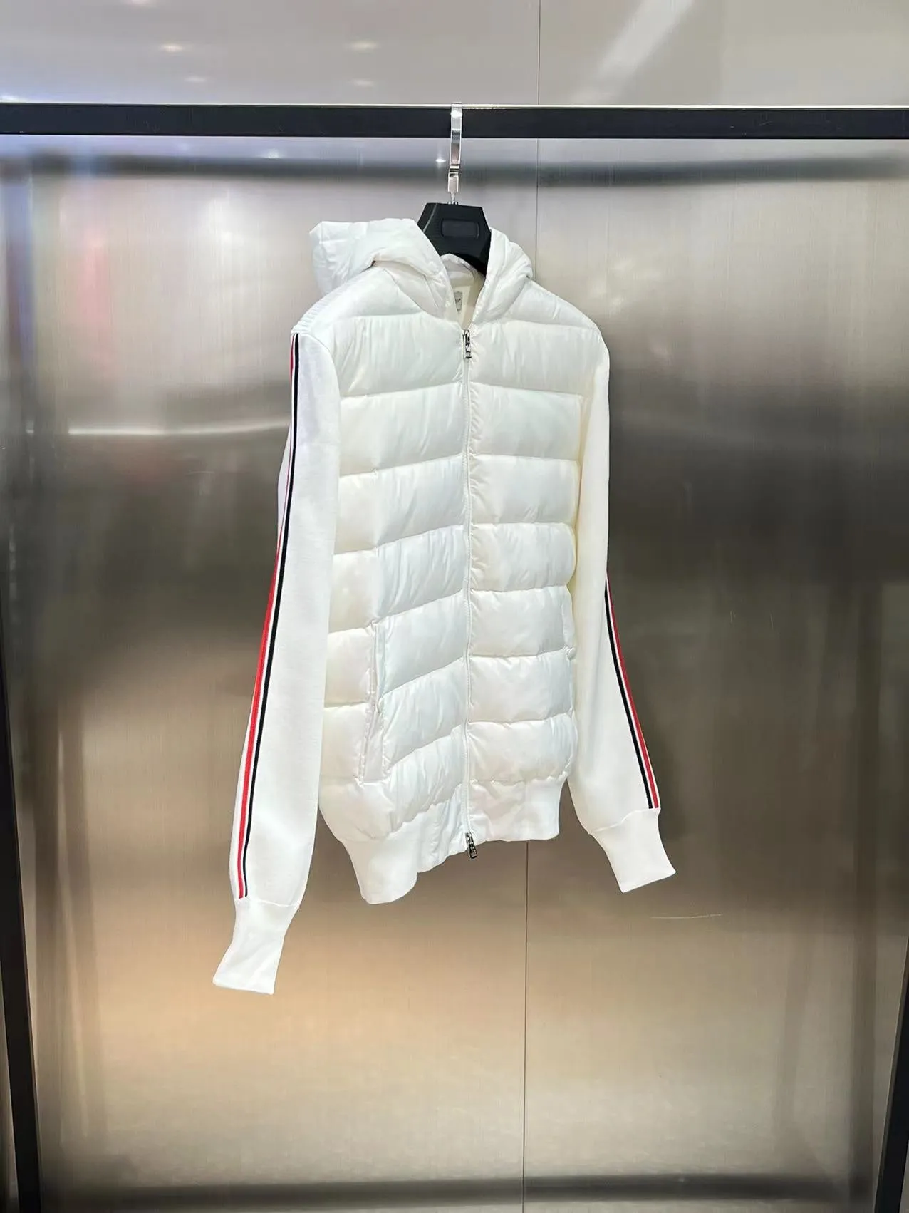 2024 White Hooded Sweater Jacket