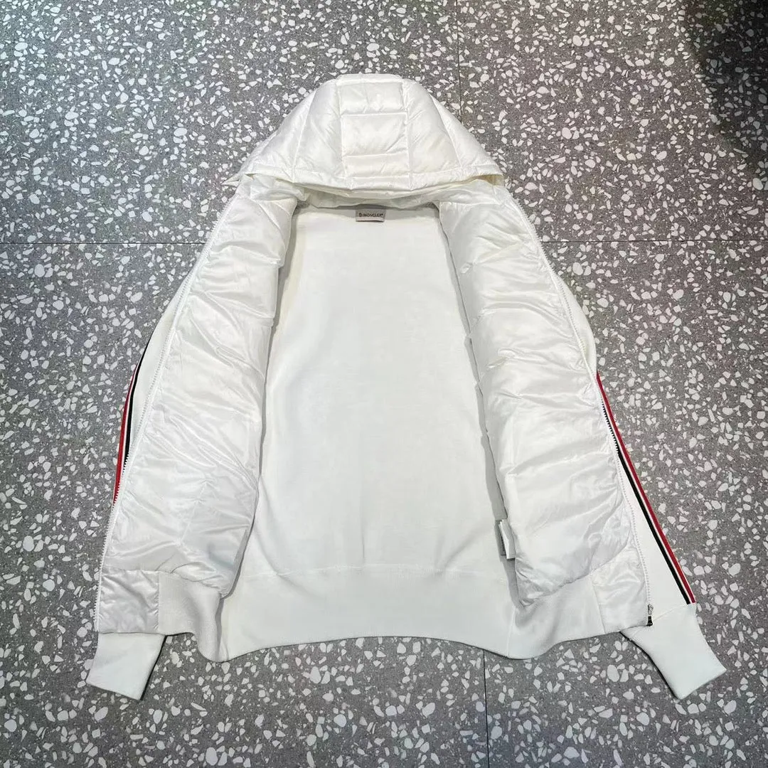 2024 White Hooded Sweater Jacket