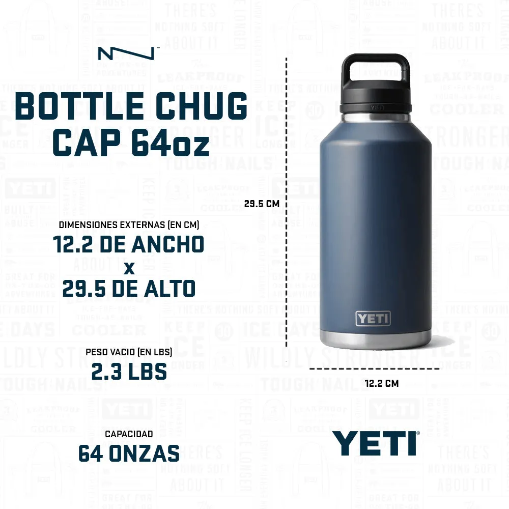 21071080010 Yeti Rambler 64oz Bottle with Chug Cap in White