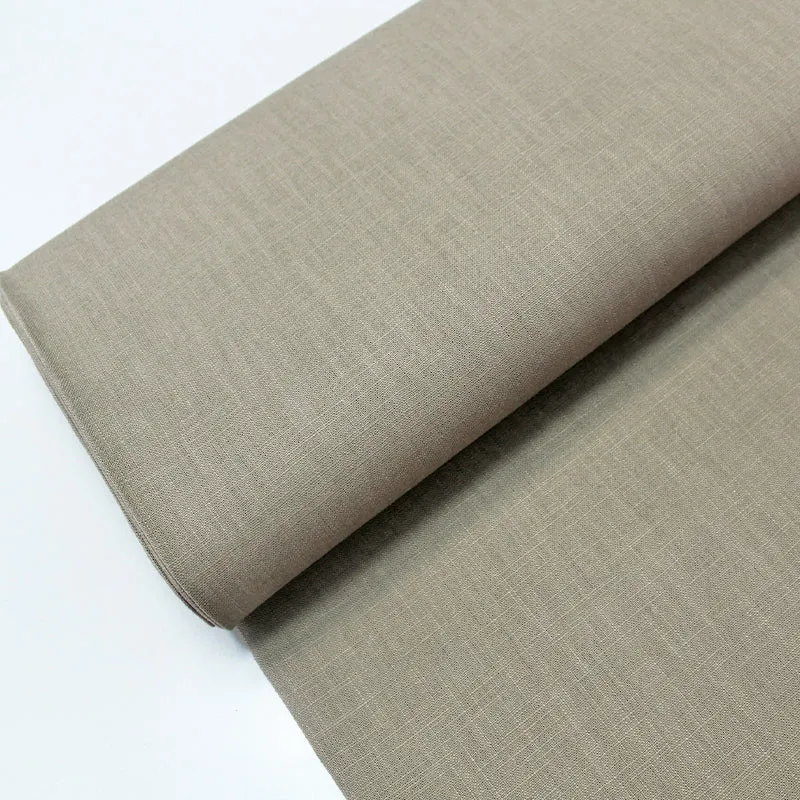 80CM REMNANT Linen Dress Fabric - Khaki Beige