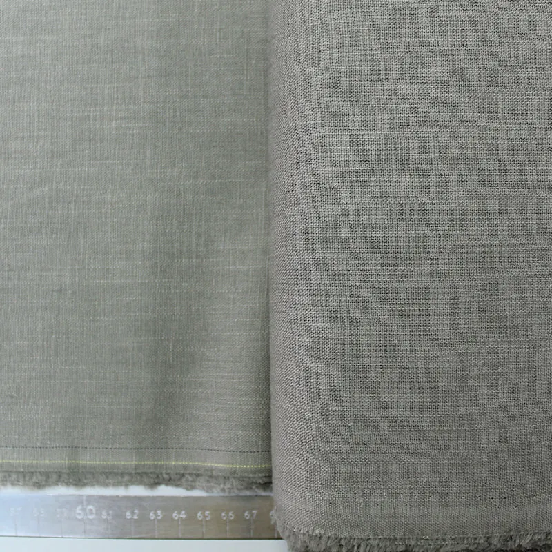 80CM REMNANT Linen Dress Fabric - Khaki Beige