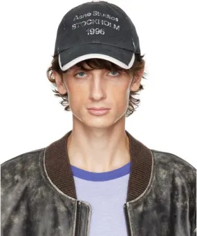 Acne Studios Black Logo Stamp Cap Online