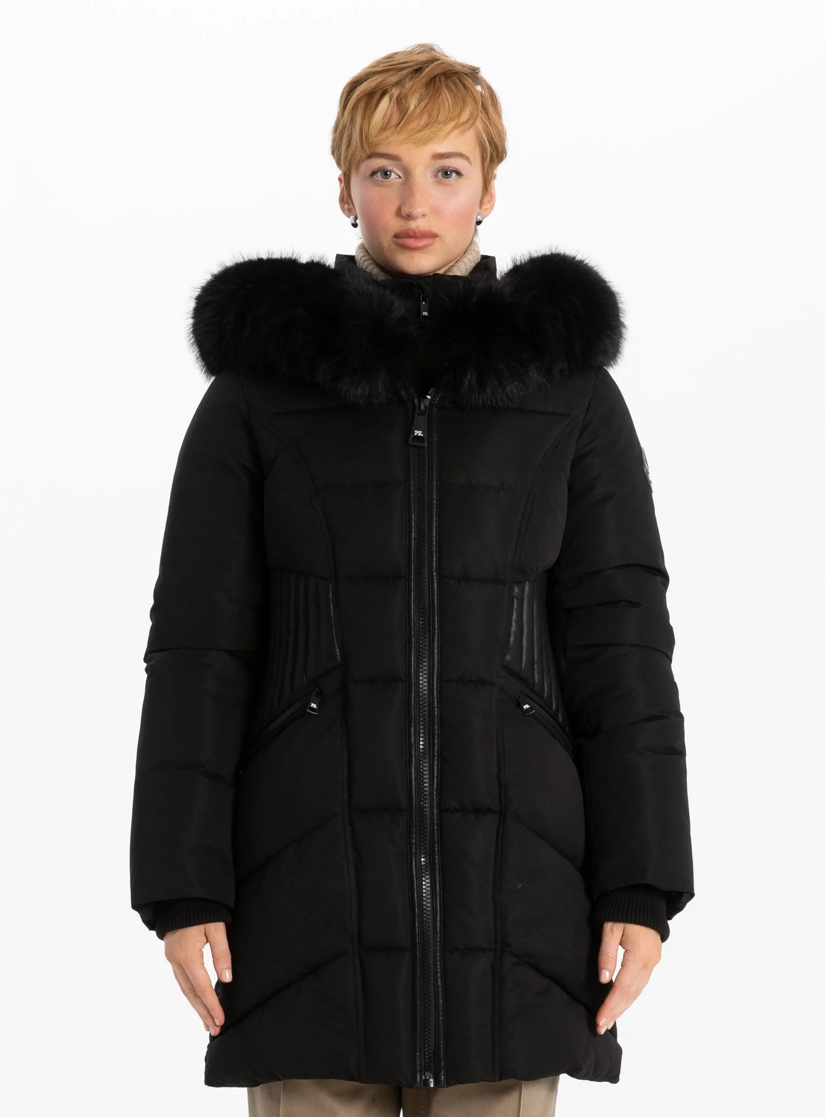 ADALHEIDI Long Parka fur hood || ADALHEIDI Parka long faux fur hood