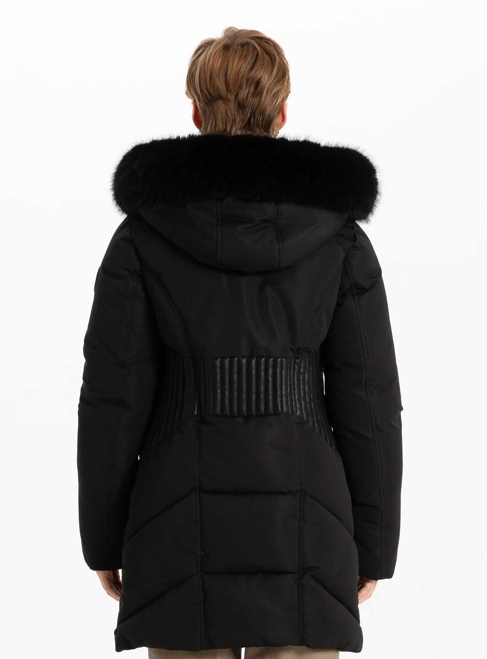 ADALHEIDI Long Parka fur hood || ADALHEIDI Parka long faux fur hood