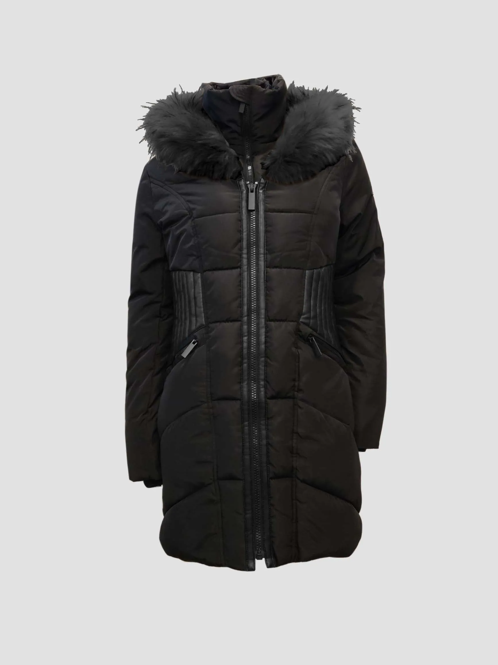 ADALHEIDI Long Parka fur hood || ADALHEIDI Parka long faux fur hood