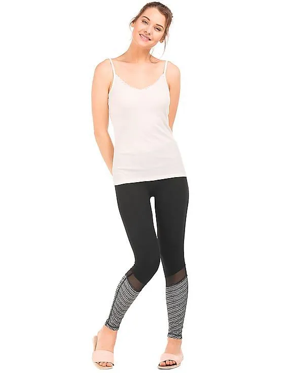 Aeropostale Skinny Fit Leggings with Mesh Panels