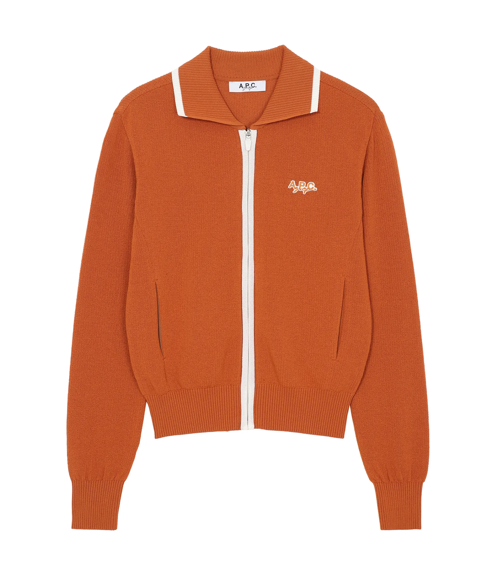 A.P.C. Street Style Cardigans with Long Sleeves and Plain Logo