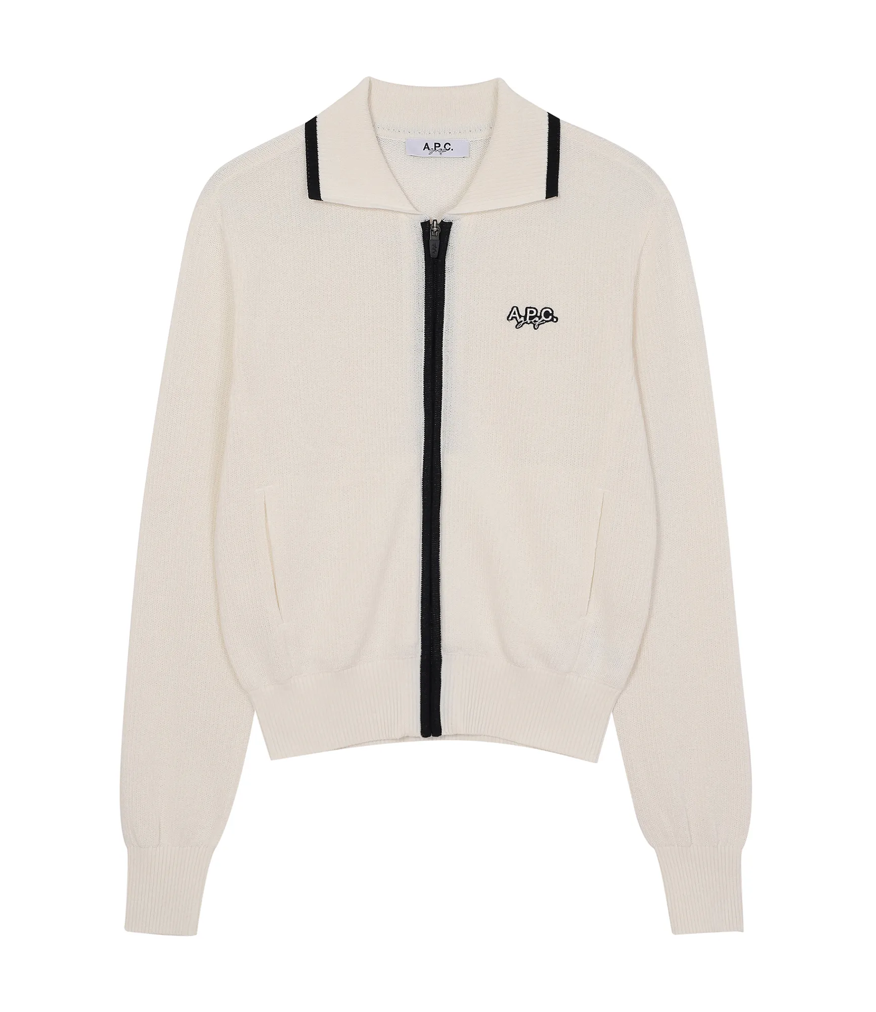 A.P.C. Street Style Cardigans with Long Sleeves and Plain Logo