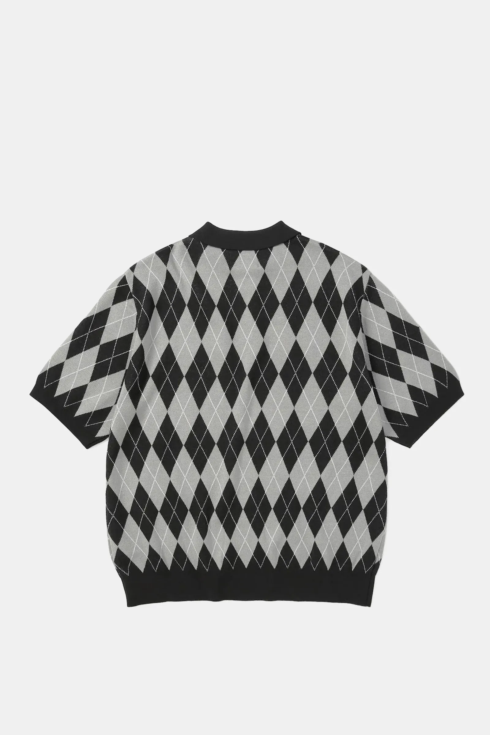 Argyle Short Sleeve Knit Polo