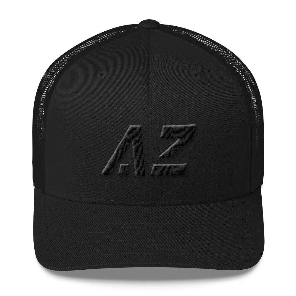 Arizona Trucker Cap with Black Embroidery - AZ - Many Color Options