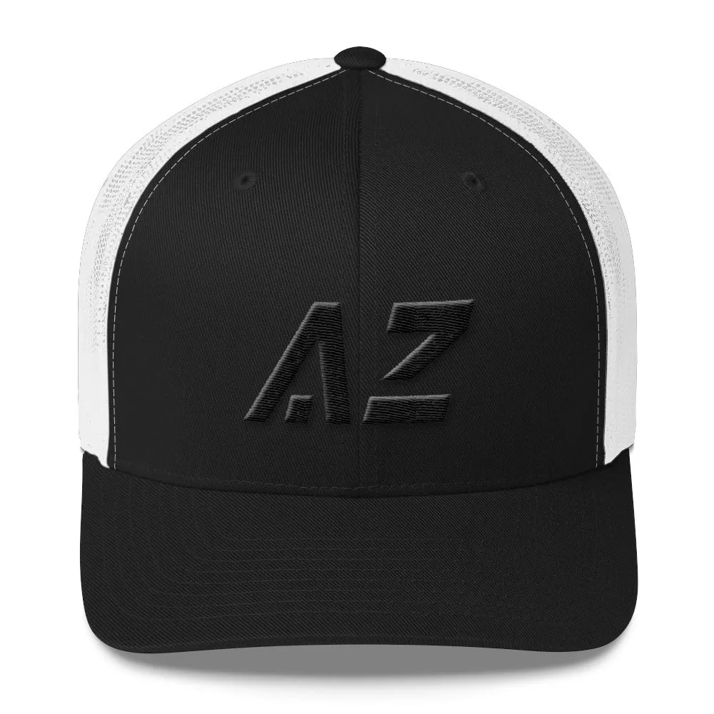 Arizona Trucker Cap with Black Embroidery - AZ - Many Color Options