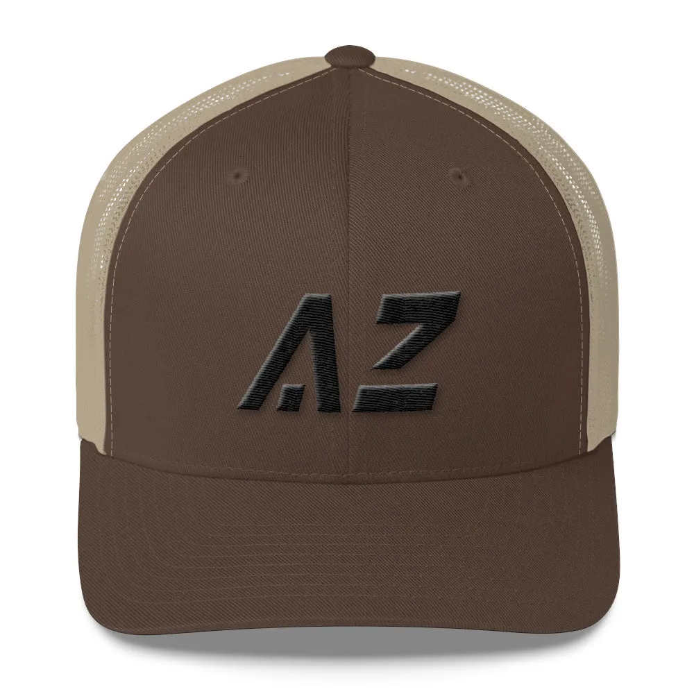 Arizona Trucker Cap with Black Embroidery - AZ - Many Color Options