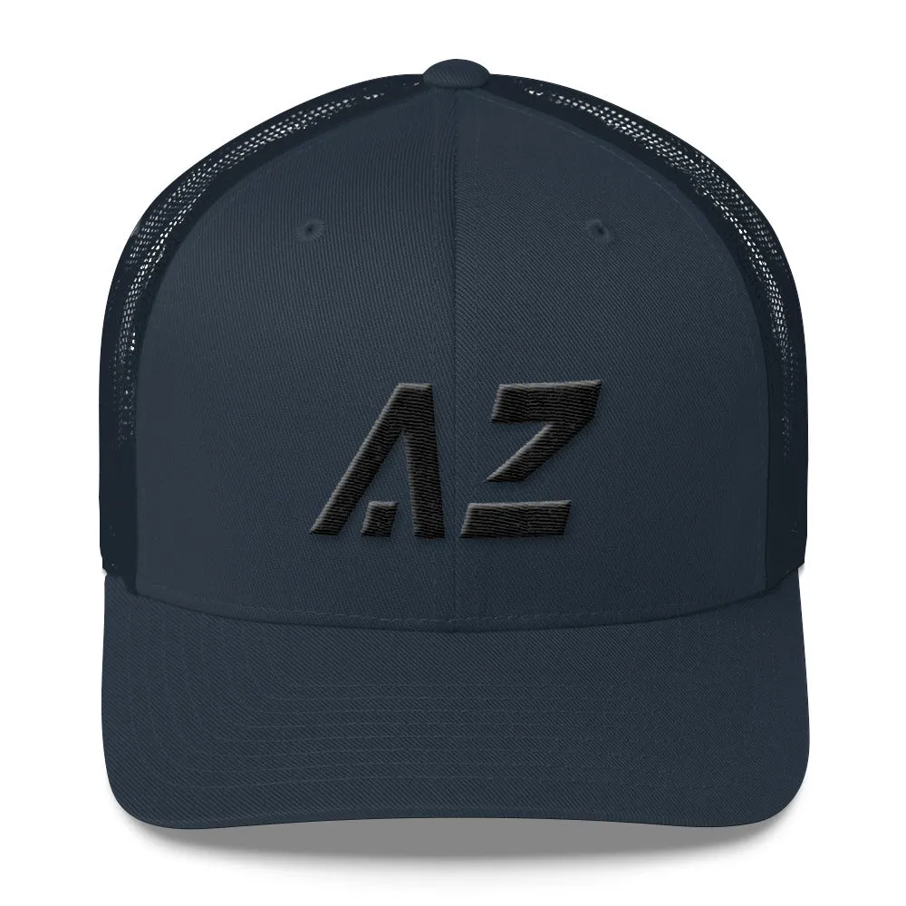 Arizona Trucker Cap with Black Embroidery - AZ - Many Color Options