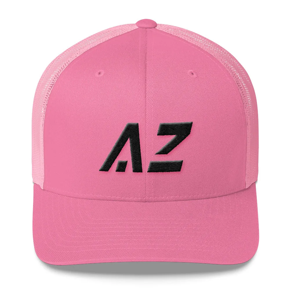 Arizona Trucker Cap with Black Embroidery - AZ - Many Color Options