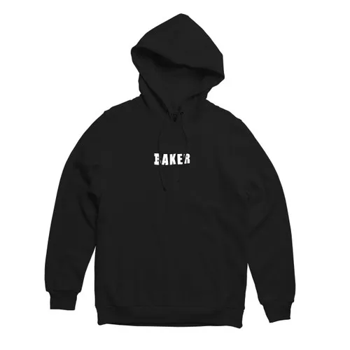 Baker Skateboards Black Hoodie Pullover with Brand Logo