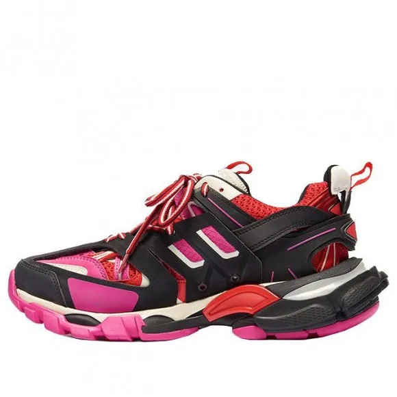 Balenciaga Track Sneakers Womens WMNS Black Pink BLACK PINK RED Chunky Shoes 542436W1GC11052