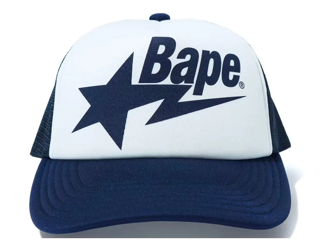 BAPE STA Navy Blue Mesh Cap