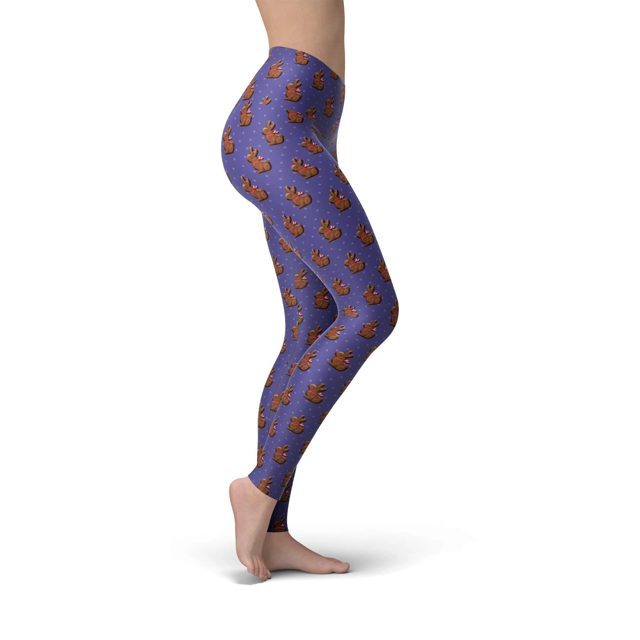 Beverly Purple Chocolate Bunnies Leggings