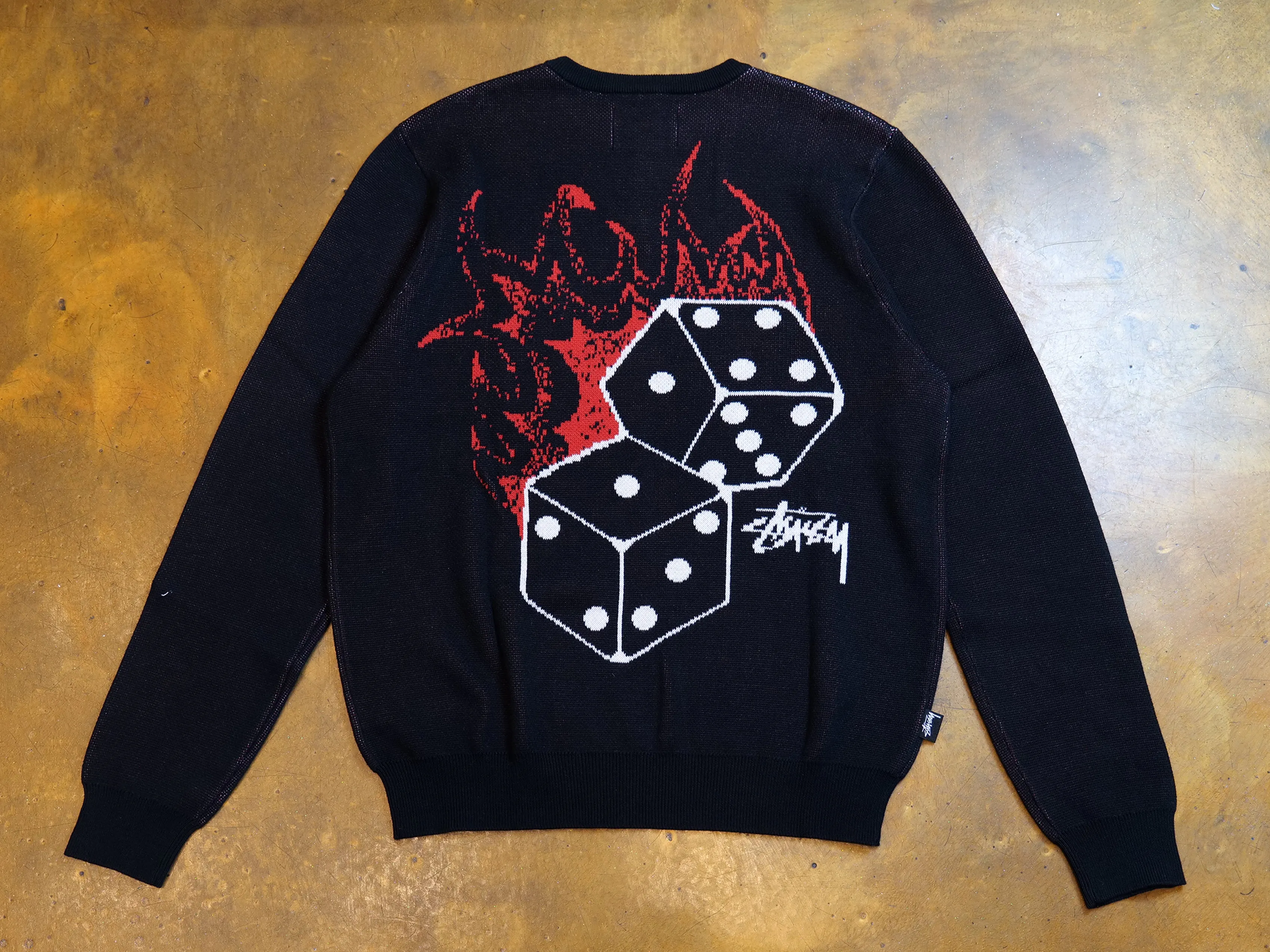 Black Fire Dice Sweater