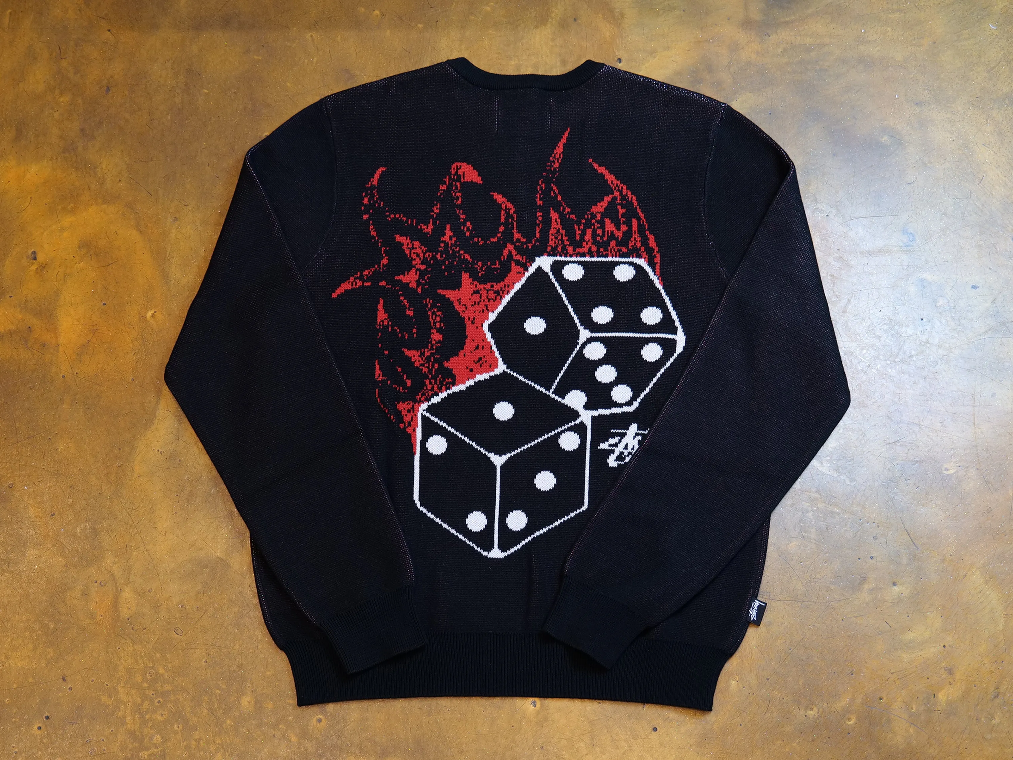 Black Fire Dice Sweater