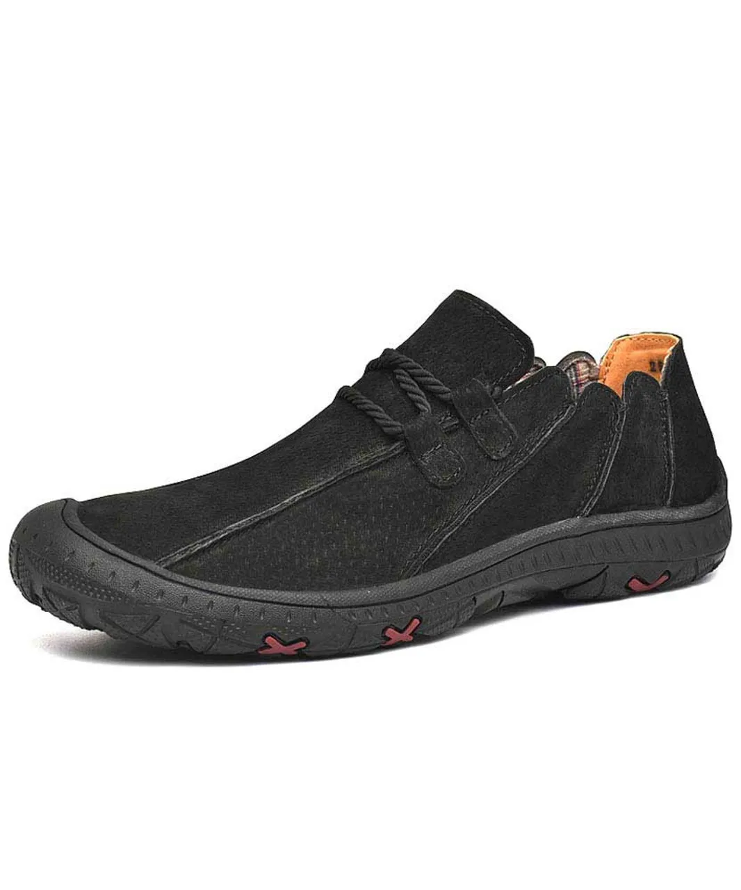 Black Casual Sneaker with Joined Sewn Style