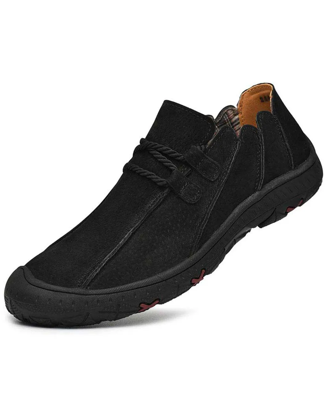 Black Casual Sneaker with Joined Sewn Style