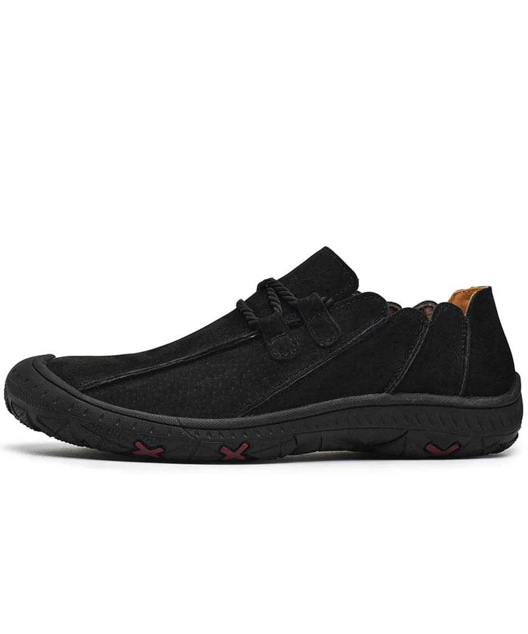 Black Casual Sneaker with Joined Sewn Style