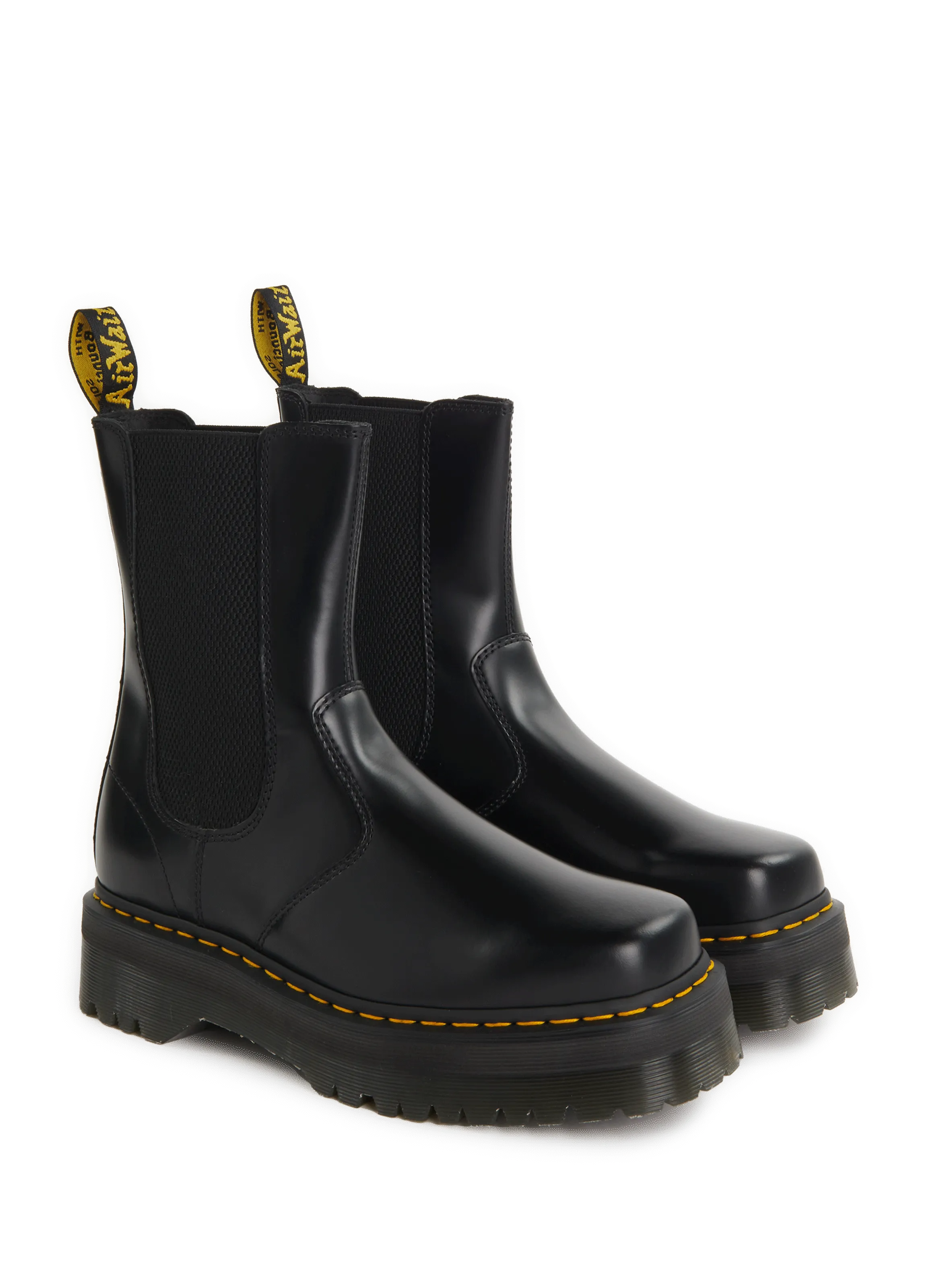 Black Smooth Leather Ankle Boots by Dr. Martens