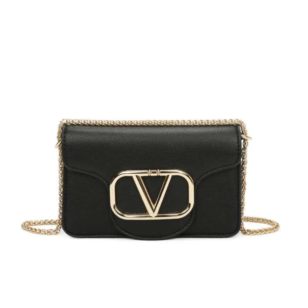 Black Buckle Clutch Bag