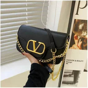 Black Buckle Clutch Bag