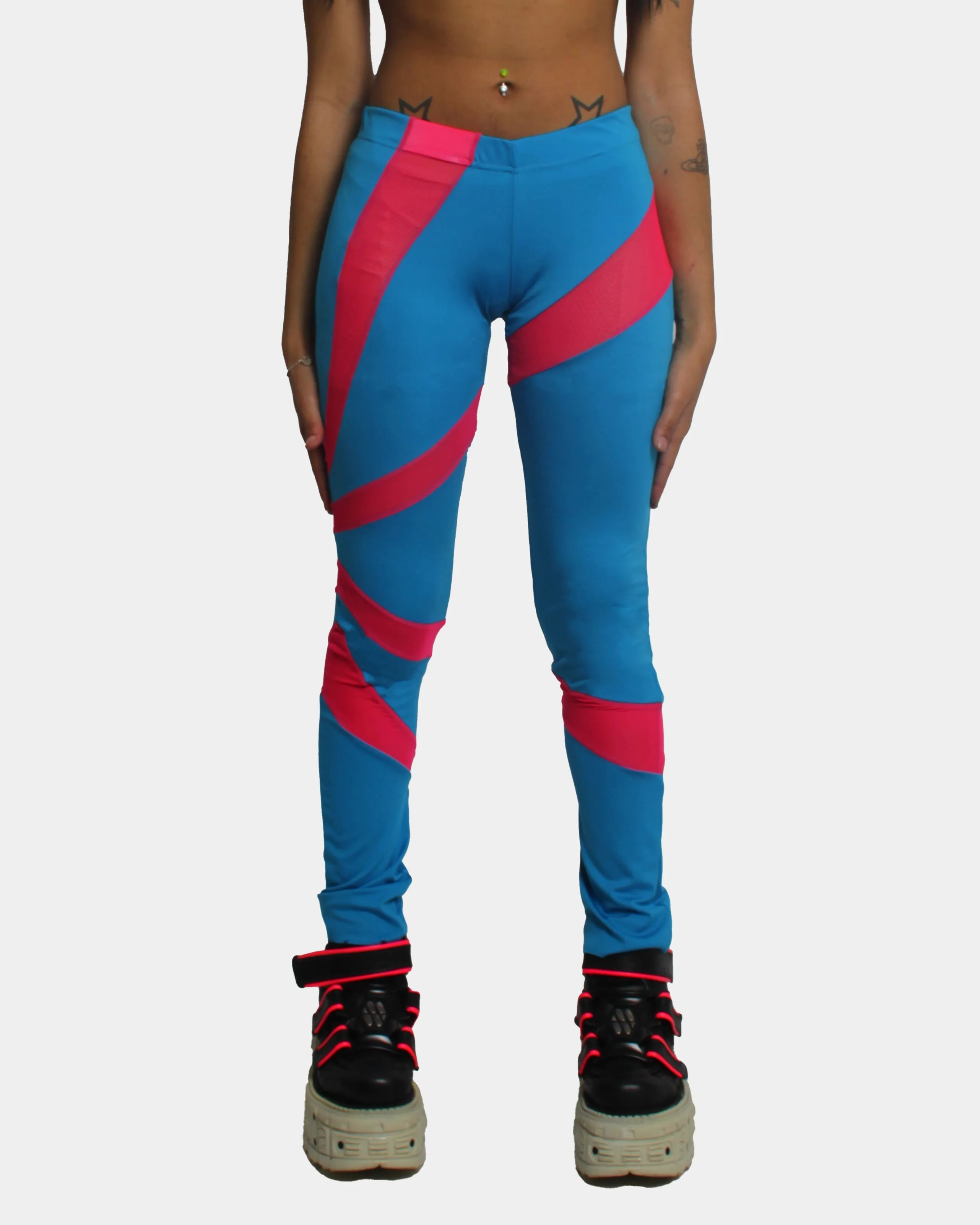 Blue Pink Laser Leggings