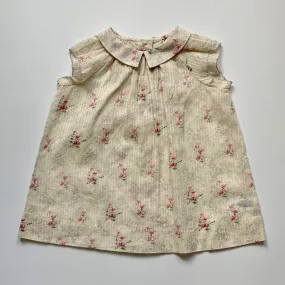 Bonpoint Rose Print Dress With Collar: 6 Months (Brand New)