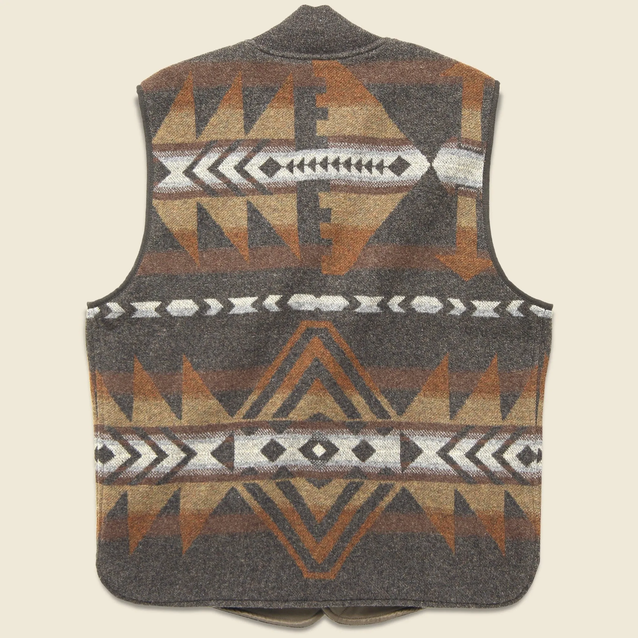 Brown Multi Wool Cashmere Sweater Vest