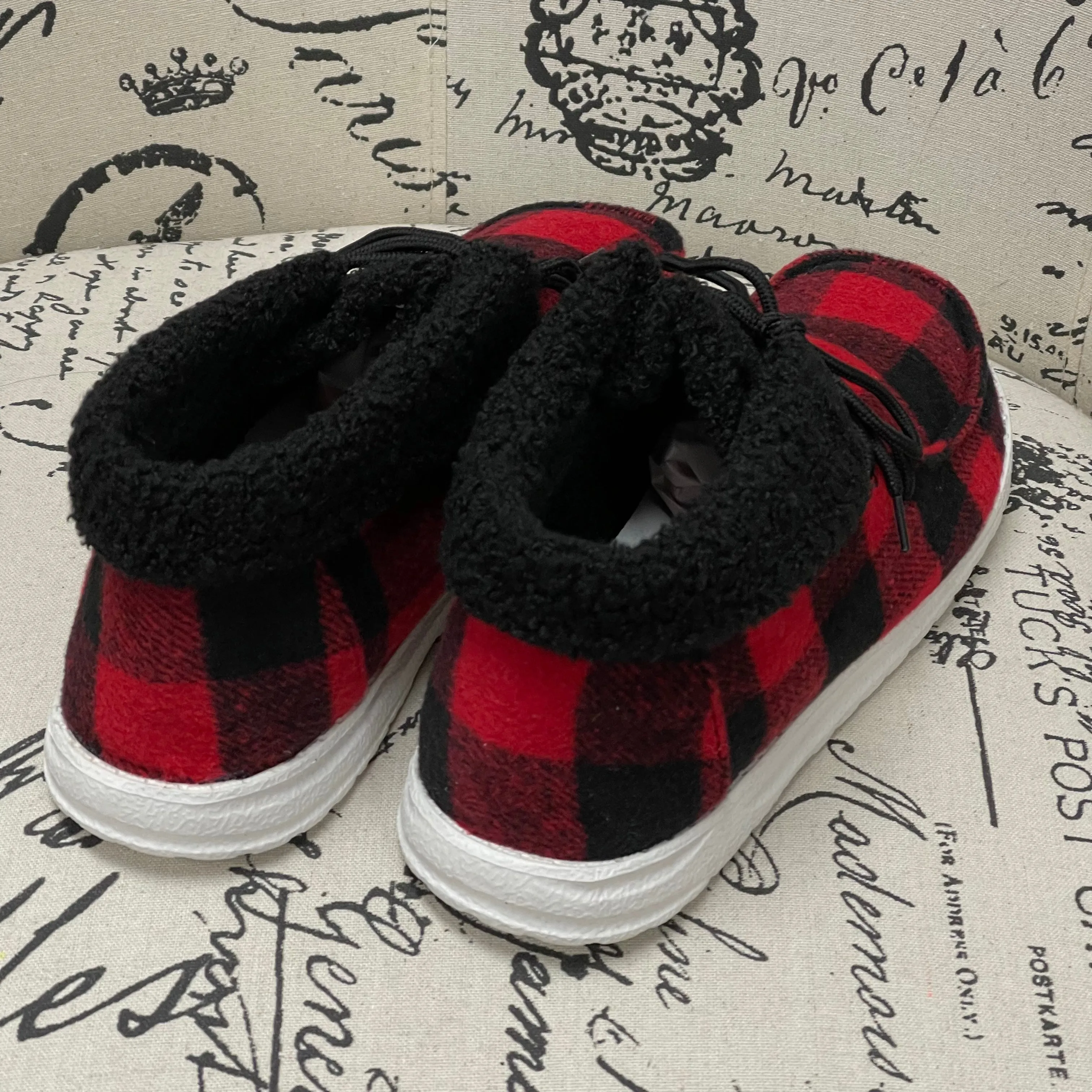 Buffalo Plaid Sneaker Bootie